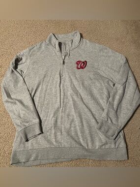 Washington Nationals Quarter-Zip Pullover Sweater